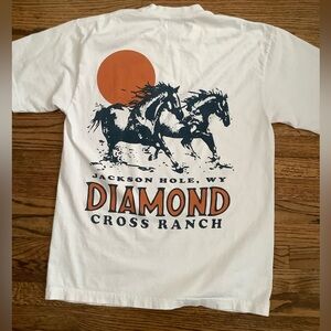 Diamond Cross Ranch Jackson Hole WY T-Shirt Horses